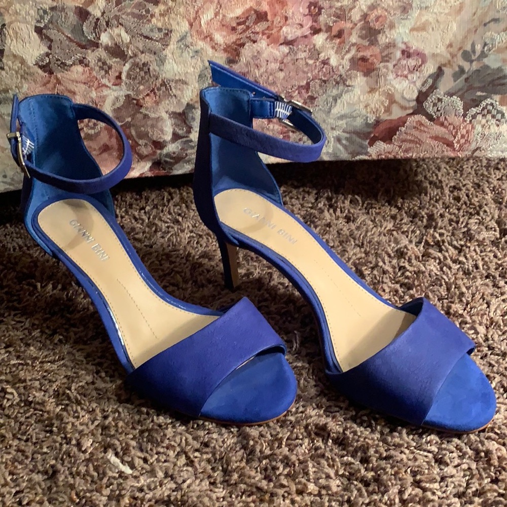 Electric Blue Gianni Bono 3 inch heels